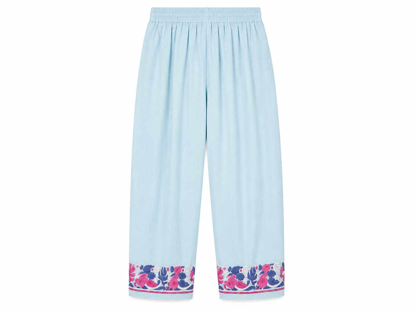 Noor : Kashmiri Aari embroidery summer Co-Ord Set | Aqua